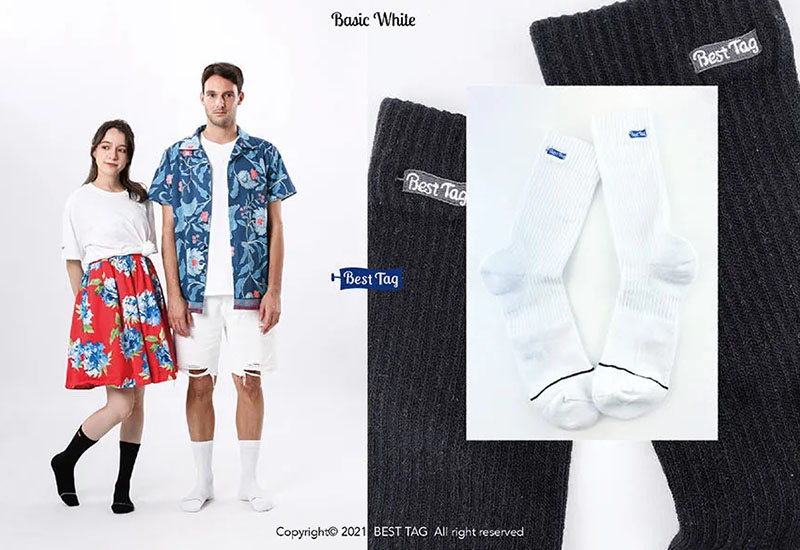 經典素色襪-白 厚襪款(4種尺寸)  